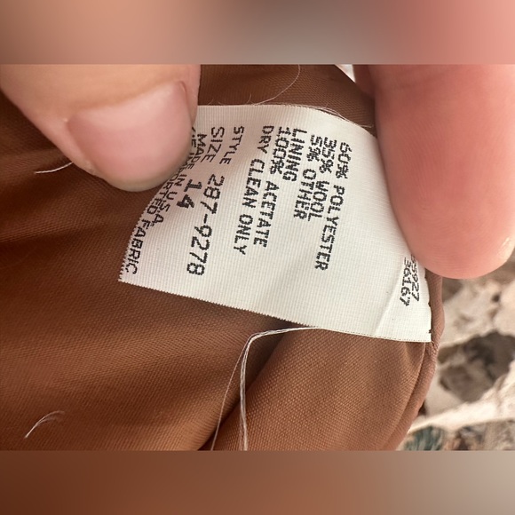 Worthington Brown and white Houndstooth Blazer size 14 - Picture 7 of 7